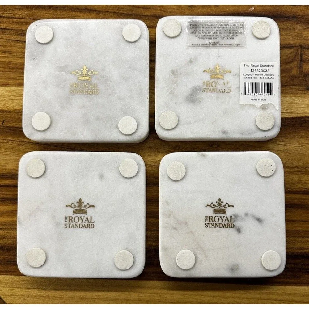 The Royal Standard Texas Longhorns Marble Coasters Set of 4 (4